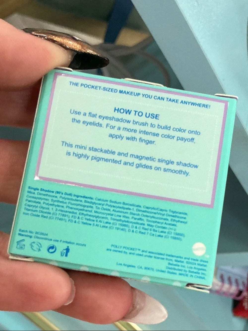 Polly Pocket 90's Doll Single Eyeshadow - Pink Shimmer